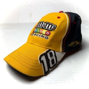 Vintage Chase Authentics One Size Kyle Bush#18‎ Nascar Hat Yellow M&M Racing